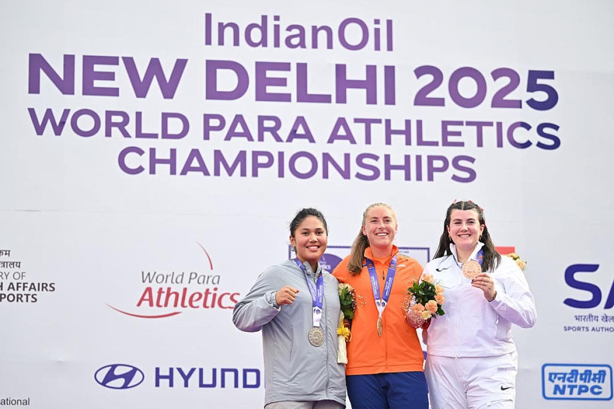 Feier bei den World Para Athletics Championships in Neu-Delhi 2025